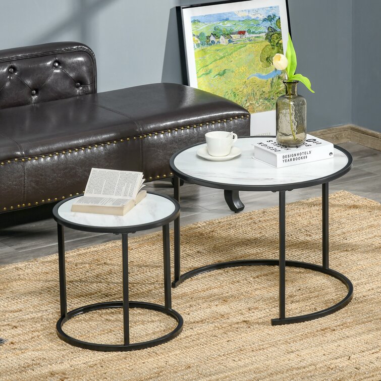 Wayfair round deals coffee table sets